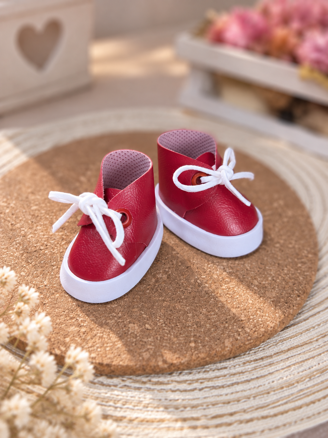 Doll Sneakers for Paola Reina 32 cm & Similar Dolls | Miniature Doll Shoes, 5.5 × 3 cm Insole | 4 Colors