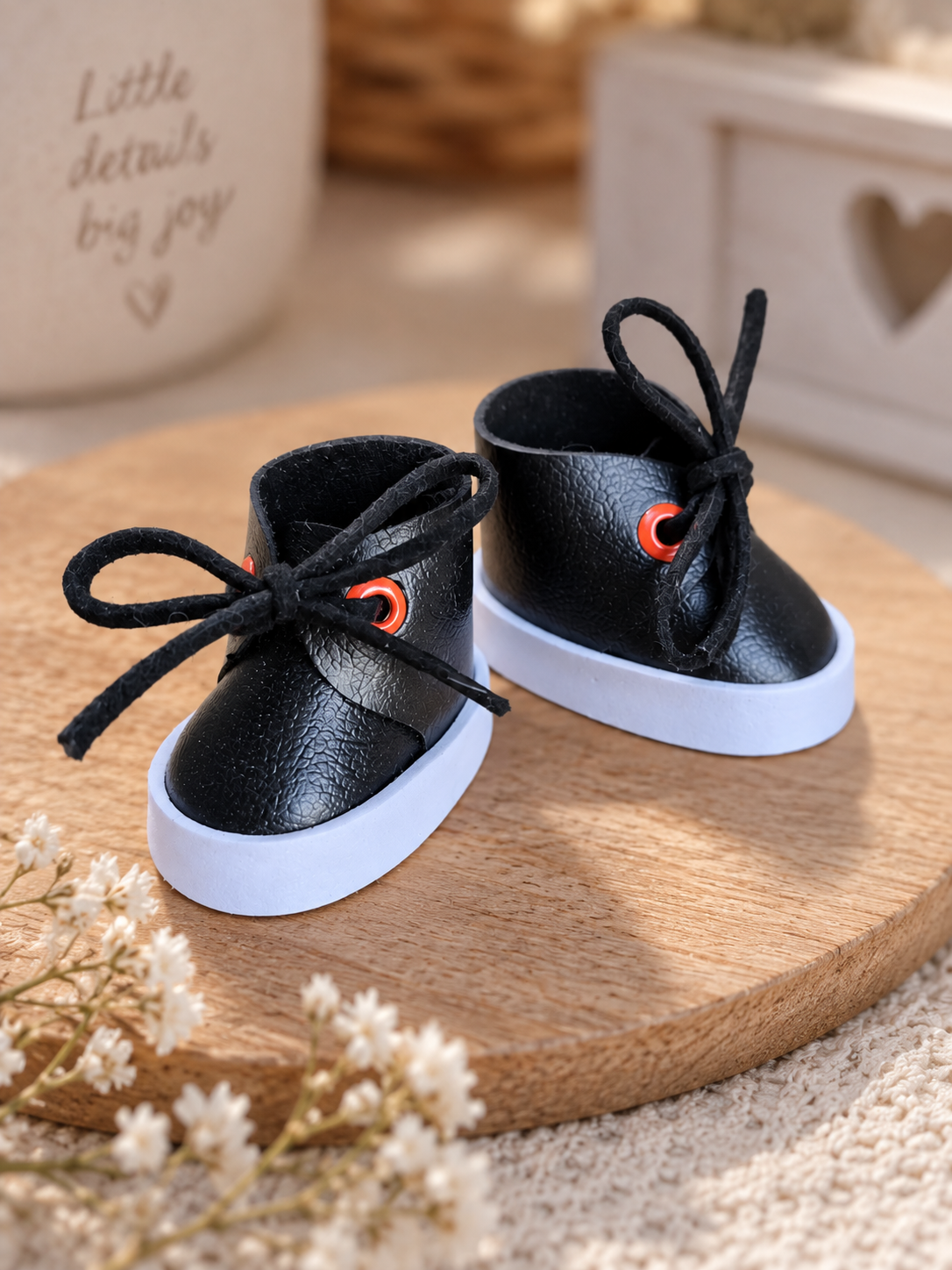 Doll Sneakers for Paola Reina 32 cm & Similar Dolls | Miniature Doll Shoes, 5.5 × 3 cm Insole | 4 Colors