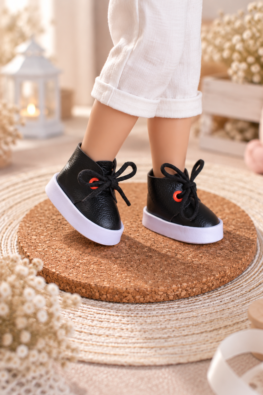 Doll Sneakers for Paola Reina 32 cm & Similar Dolls | Miniature Doll Shoes, 5.5 × 3 cm Insole | 4 Colors