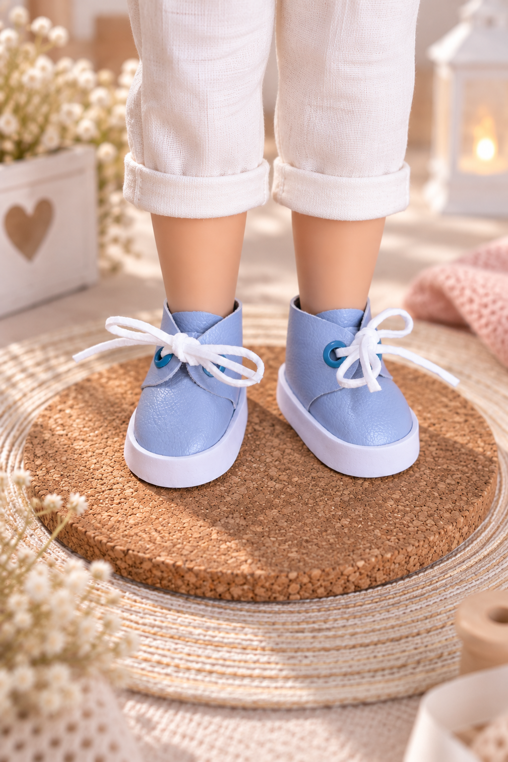 Doll Sneakers for Paola Reina 32 cm & Similar Dolls | Miniature Doll Shoes, 5.5 × 3 cm Insole | 4 Colors