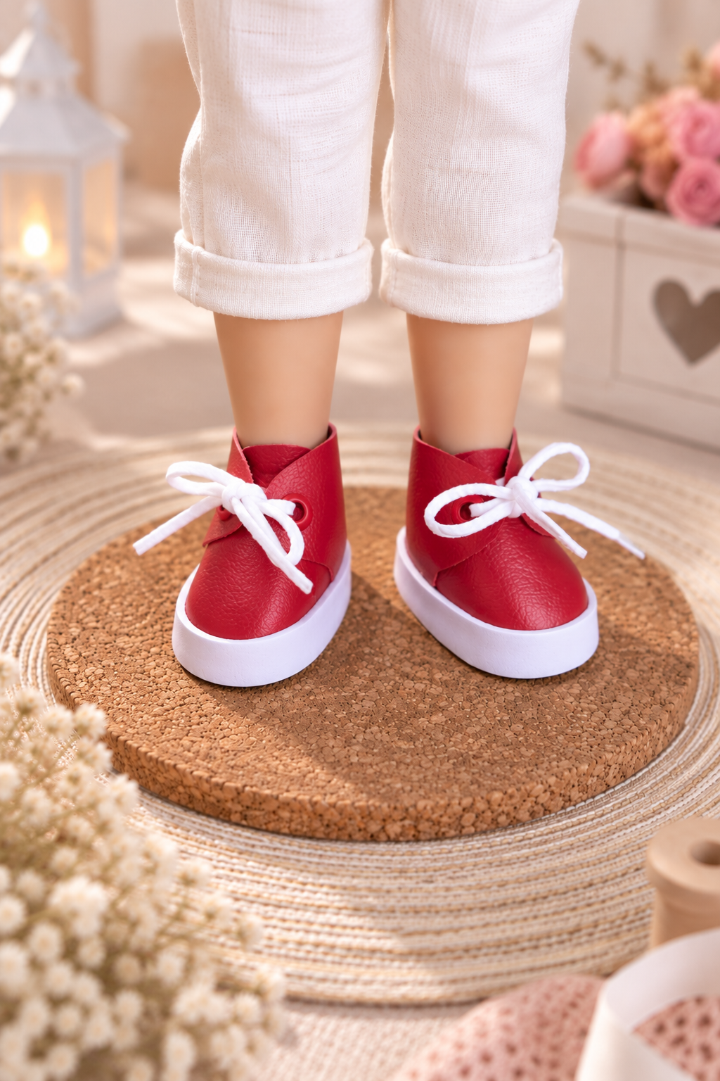 Doll Sneakers for Paola Reina 32 cm & Similar Dolls | Miniature Doll Shoes, 5.5 × 3 cm Insole | 4 Colors