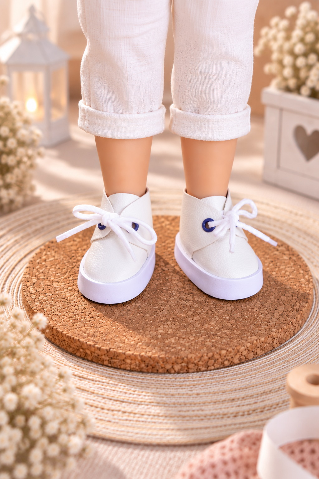 Doll Sneakers for Paola Reina 32 cm & Similar Dolls | Miniature Doll Shoes, 5.5 × 3 cm Insole | 4 Colors